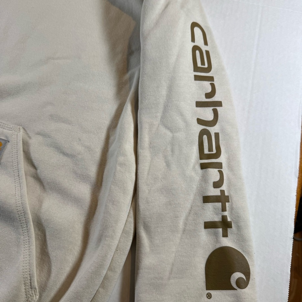 Carhartt Men's Off-White Hoodie - Picture 3 of 16